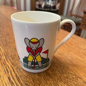 Studio Nora Chip and Putt Elephant Golf Themed Coffee Cup Mug with Original Box
